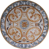 Medalhão de mosaico floral de glória de outono