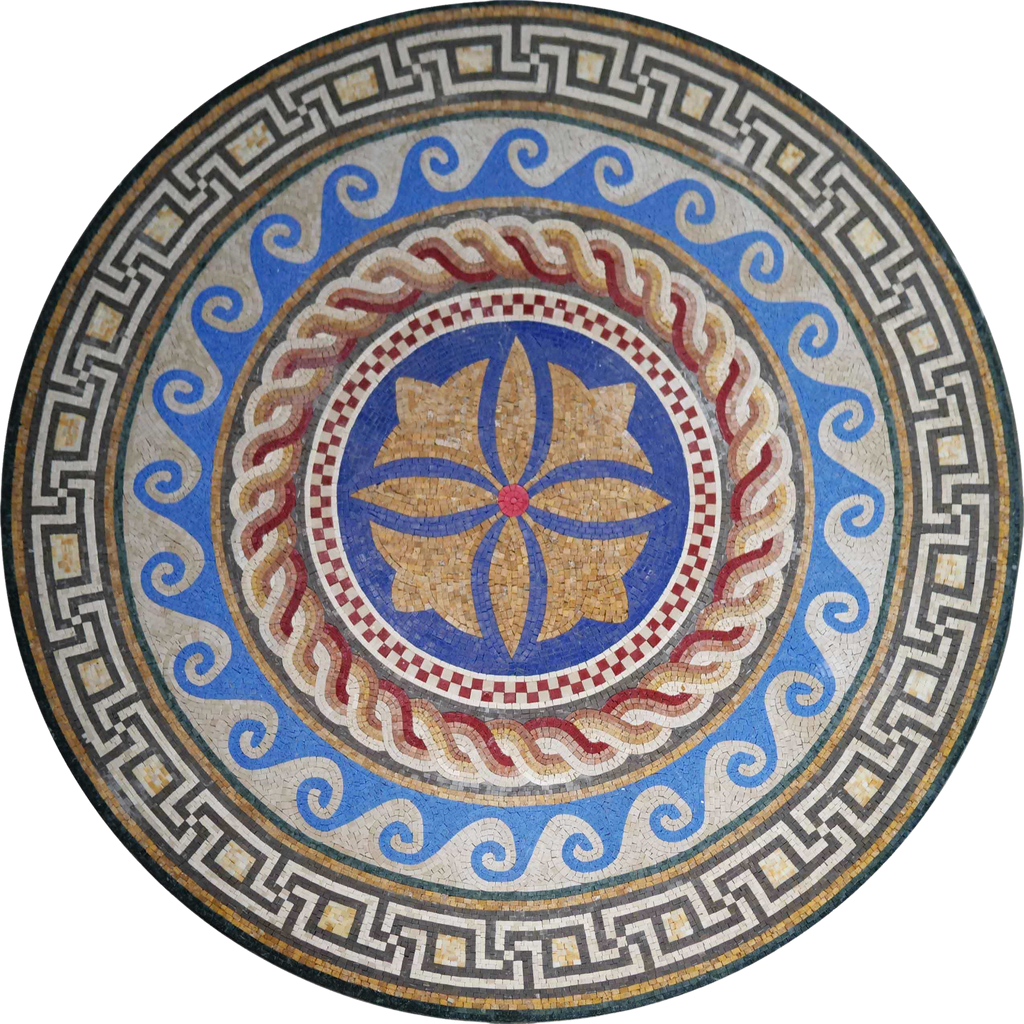Delialah - Médaillon en mosaïque gréco-romaine