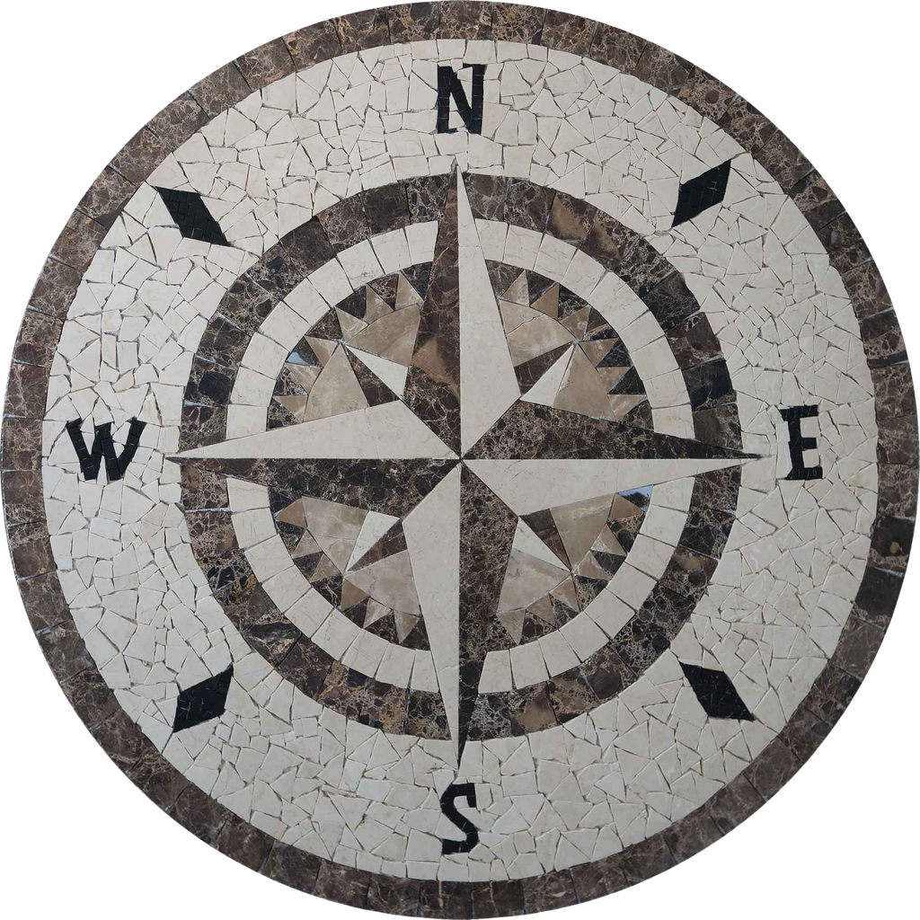 Bússola Neutra - Arte em Mosaico
