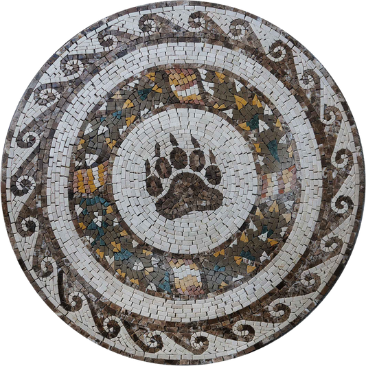 Mosaic Artwork - Paw Mark