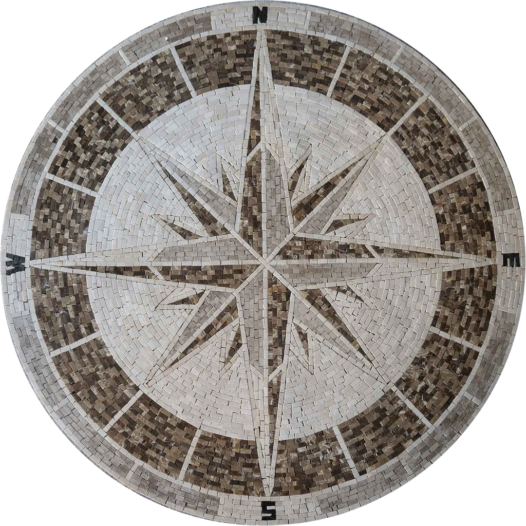 Mosaic Medallion - Neutral Compass