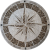 Mosaic Medallion - Neutral Compass