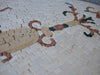 Arte del mosaico de la alfombra ovalada