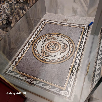 Nautical Patterns Mosaic | Luxury Handcrafted Natural Stone Art