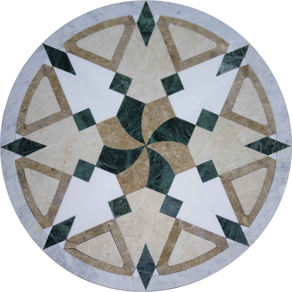 Medalhão Esmeralda - Desenho Mosaico