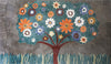 Arte em mosaico de flores de árvores