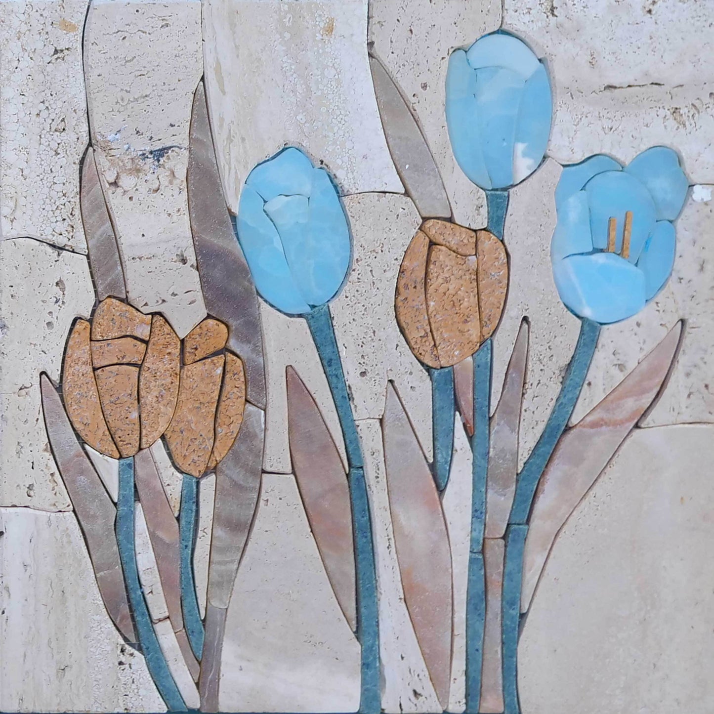 Mosaic Tile Art - Tulip Blossoms
