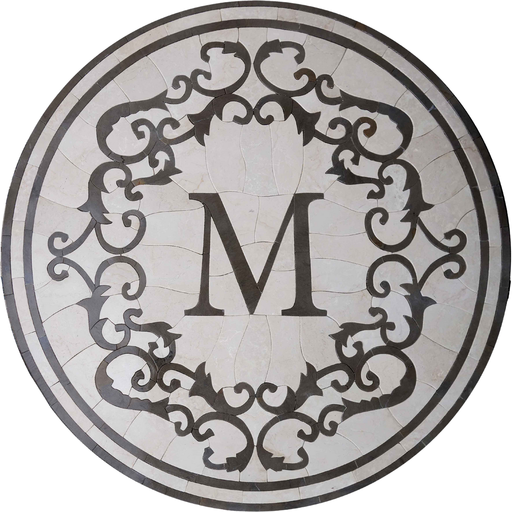Monogramma a mosaico - M