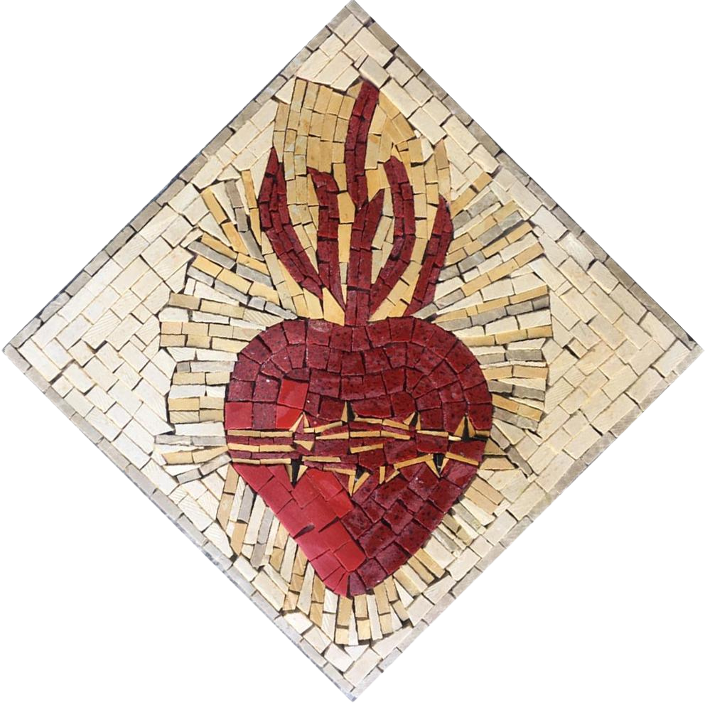 Sagrado Coração - Mosaico de Arte de Parede