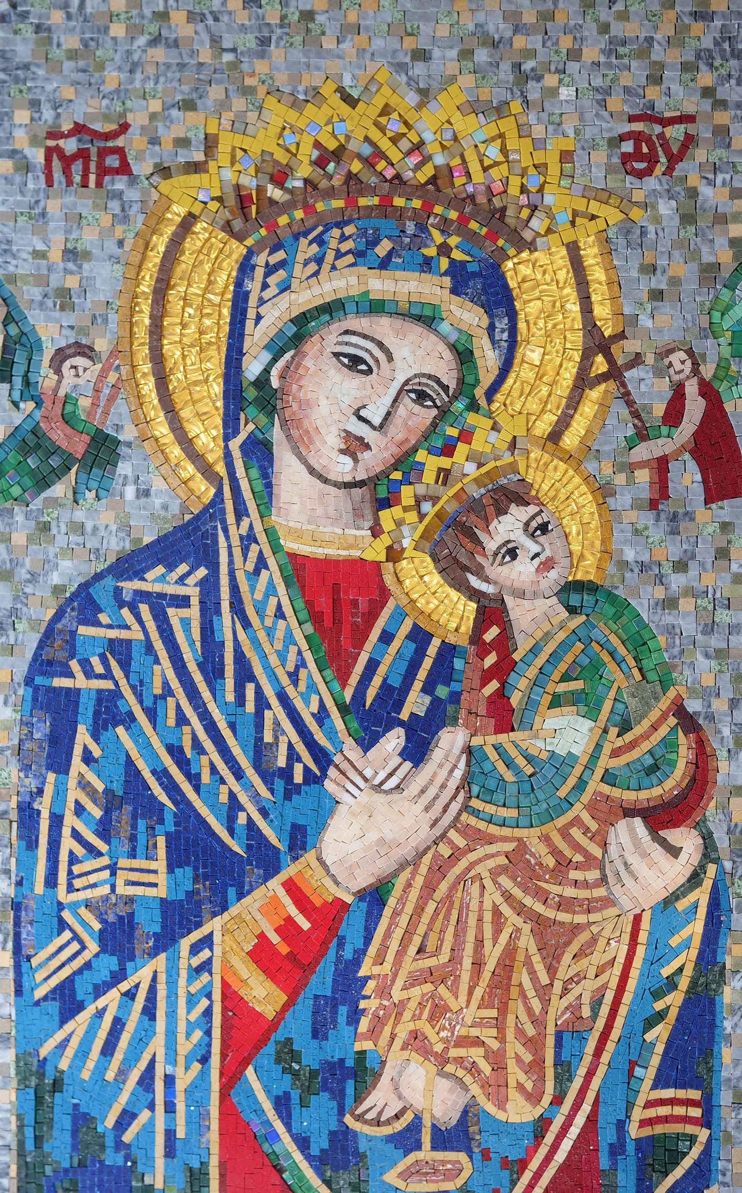 Mosaic Mural - Portrait Of Virgin Mary