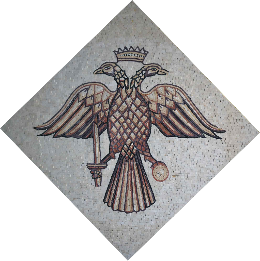 Obra de mosaico - Águila de dos cabezas