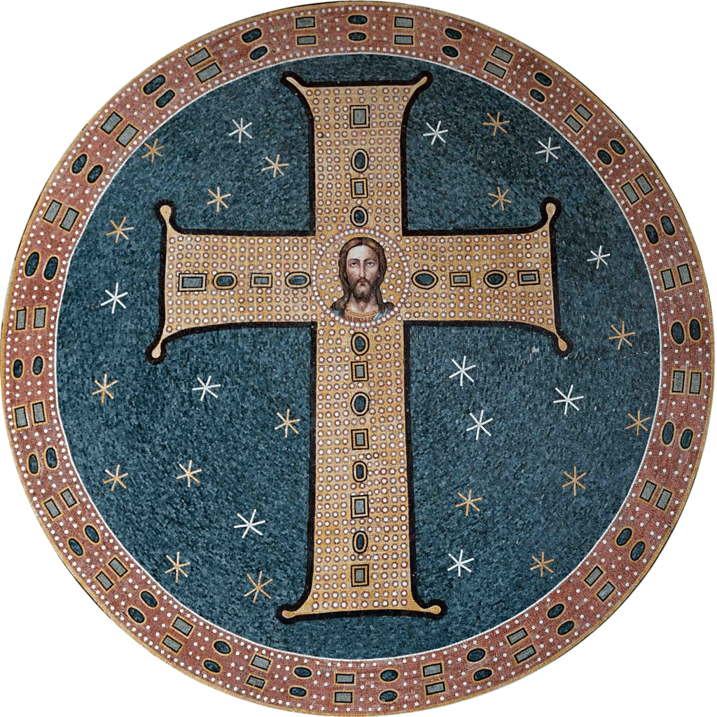 Icono de mosaico - Medallón cruzado