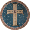 Mosaic Icon - Cross Medallion