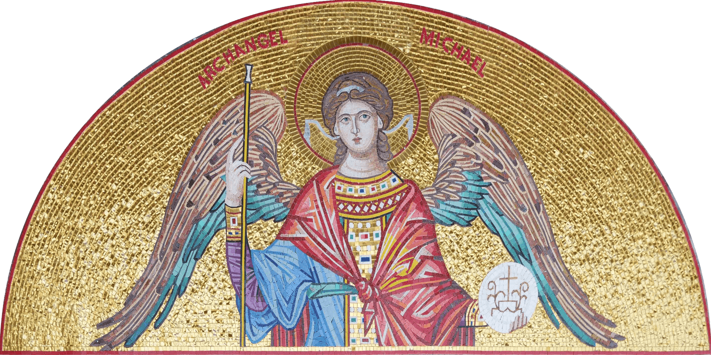 Archangel Michael Mosaic Icon | Luxury Handcrafted Religious Art