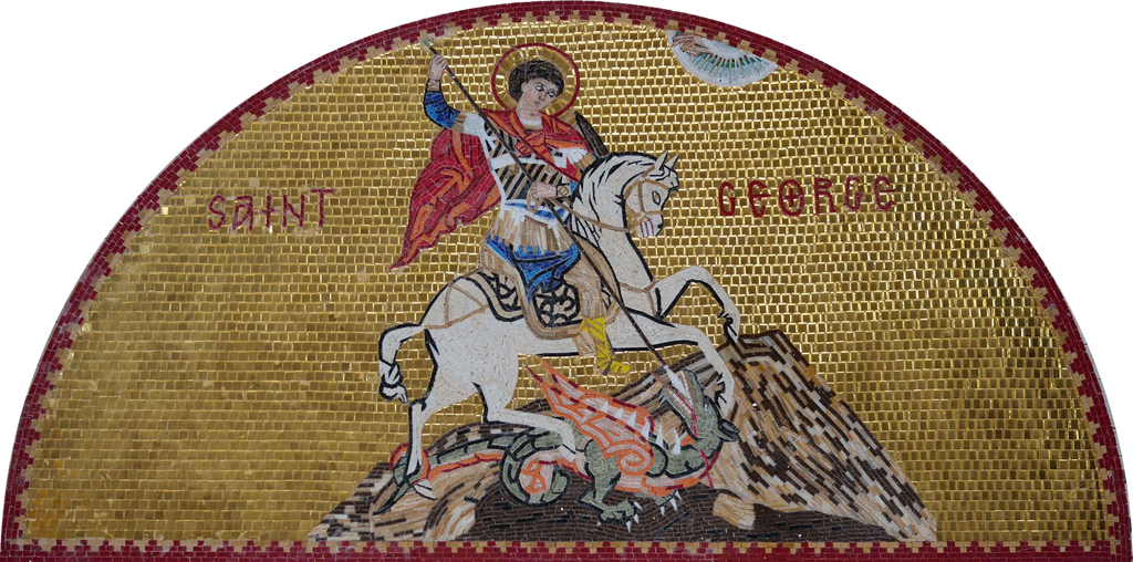 Religiöse Mosaikkunst - Heiliger Georg