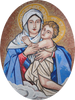 Arte em mosaico - Jesus e a Virgem Maria