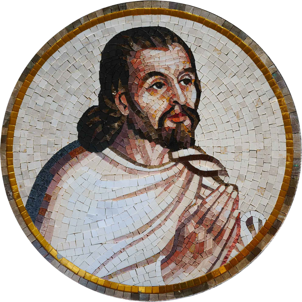 Design a mosaico - Medaglione religioso