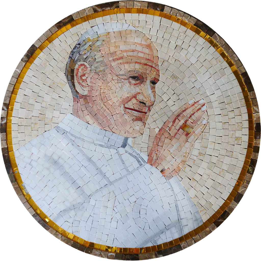 Medalhão Mosaico - O Papa