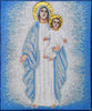 Religious Mosaic Art - Mother Mary and Child Jesus