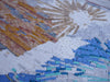 Arte em mosaico de ondas de verão