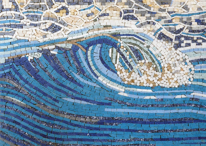 Mosaic Art For Sale - Detailed Wave Design