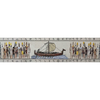 Мраморная мозаичная фреска - финикийский корабль и цивилизация