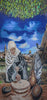 Arte del mosaico della donna palestinese di Wael Rabee