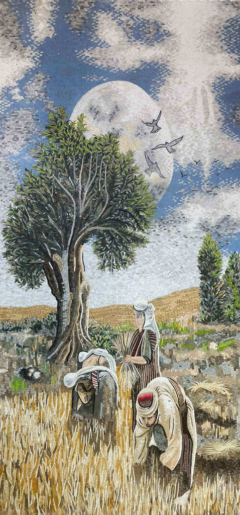 Сезон сбора урожая - Дизайн палестинской художественной мозаики