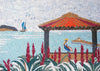 Seascape sereno - uma obra de arte em mosaico