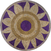 Mosaic Medallion - Beige Sunflower