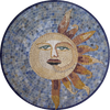 Mosaik-Medaillon der aufgehenden Sonne