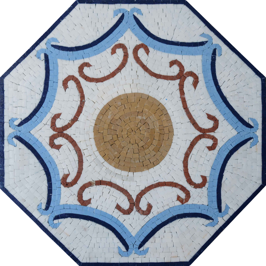 Mosaico geométrico - Forma de octágono