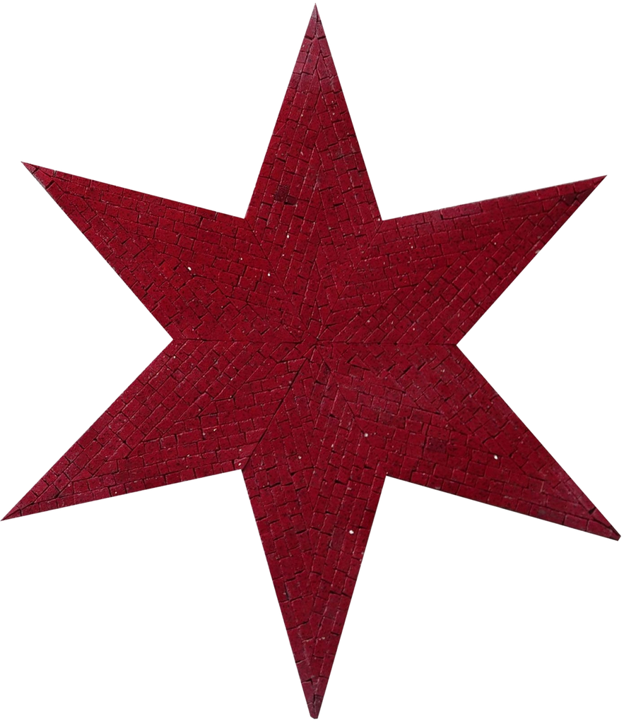 Arte em mosaico de estrela de 6 pontas