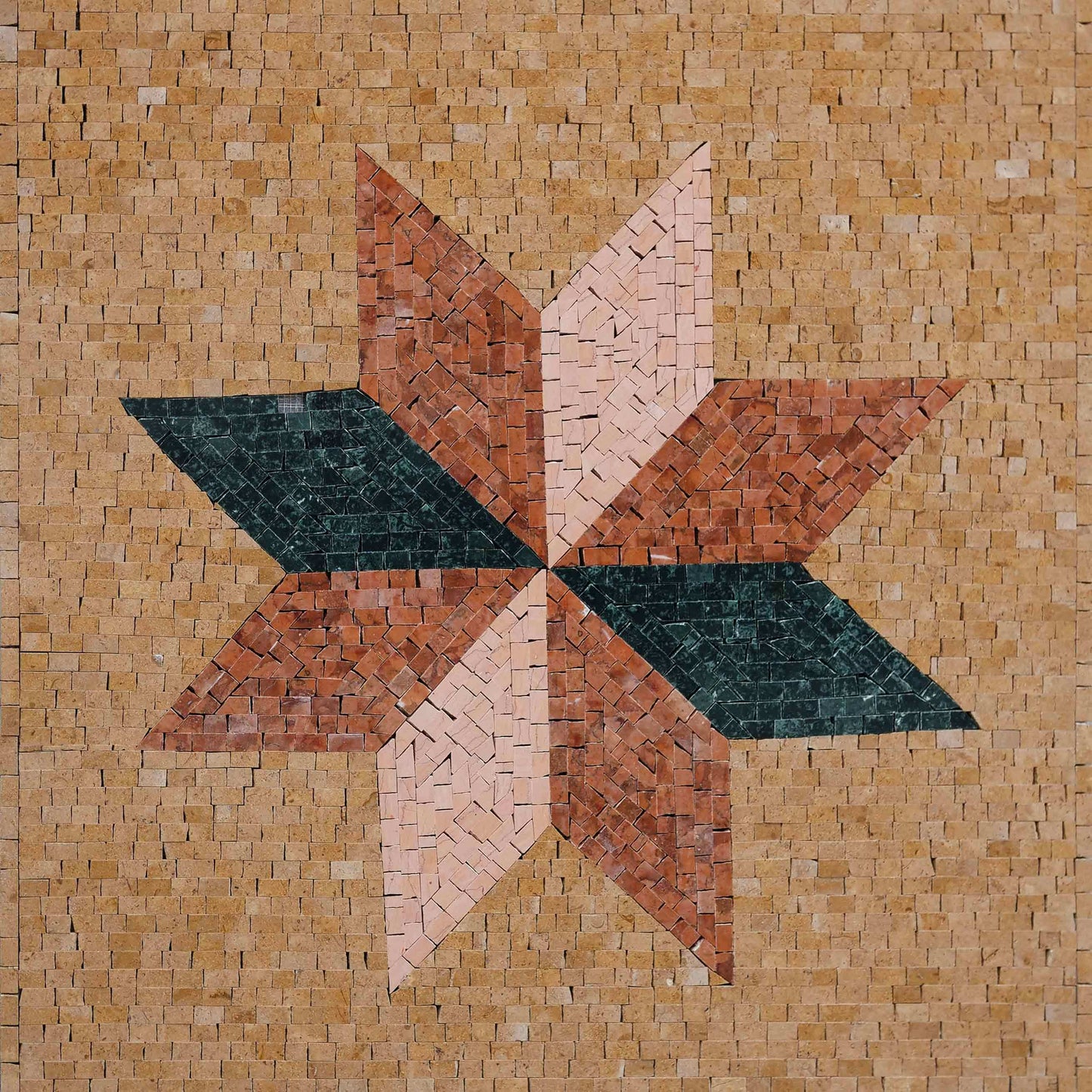Star Moasic Pattern Handcrafted Star Mosaic Medallion | Geometric | Mozaico