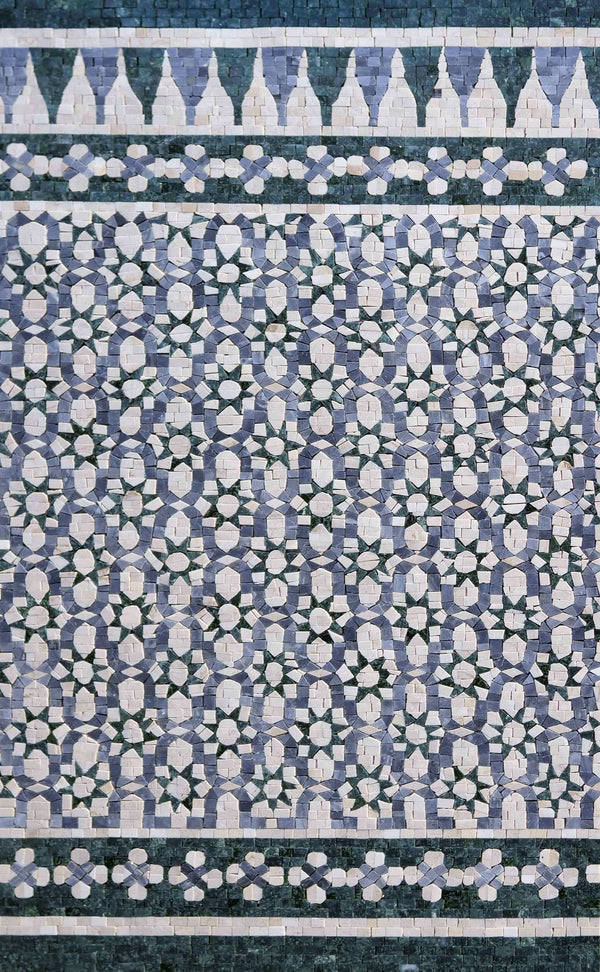 Geometric Star Pattern - Mosaic Wall Decor Harmony Carpet And - Mesh Backing
