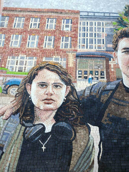 Custom Photo Portrait Mosaic Art - Personalized Family or Graduation Scene Mosaic Tiles