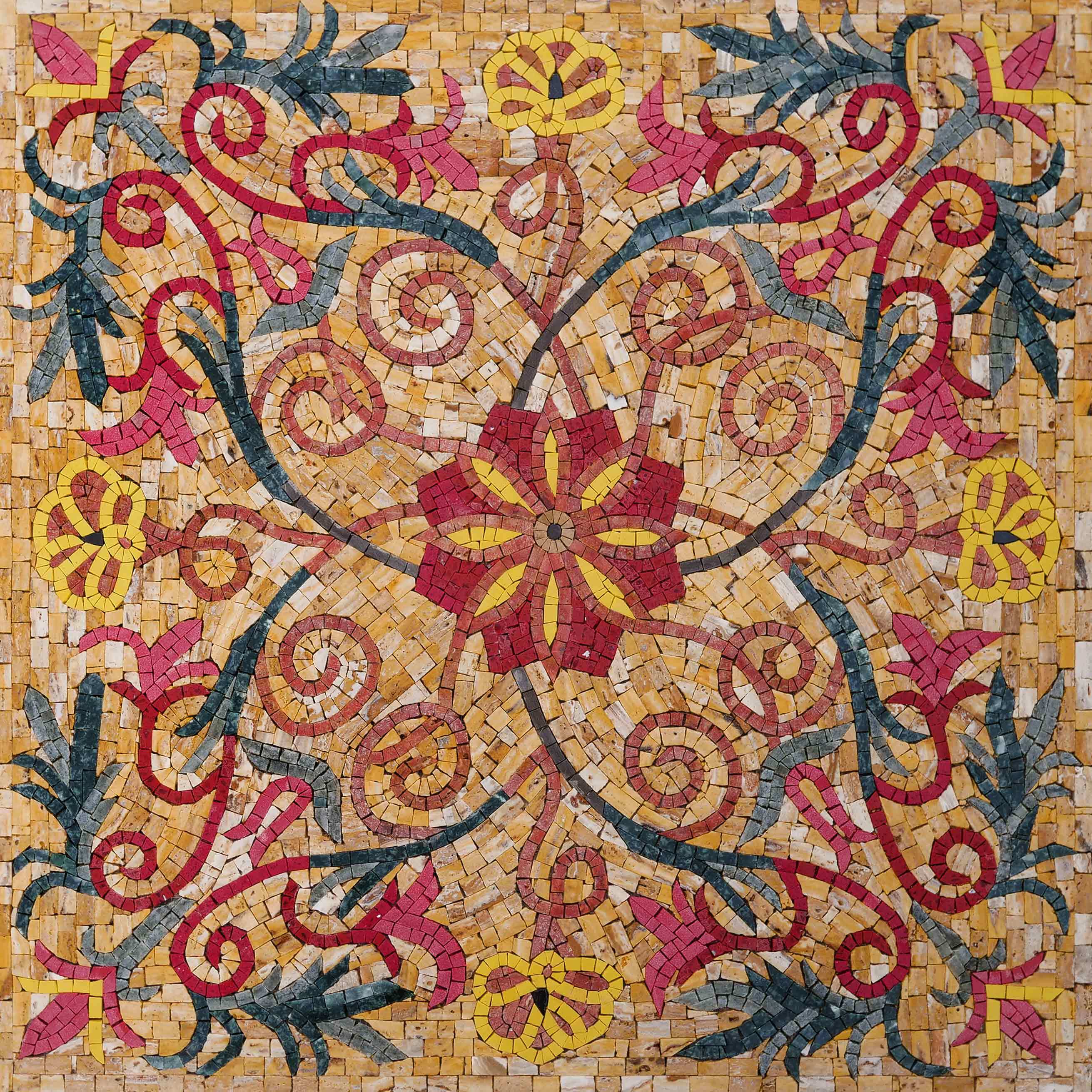 Spring Mosaic Template A Touch of Spring: Floral Mosaic