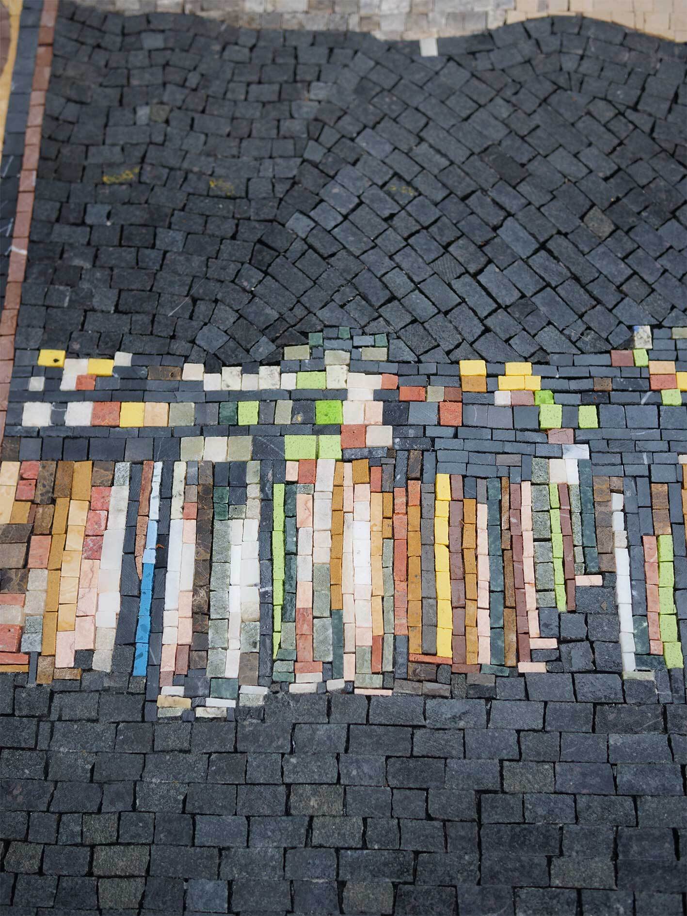 Handmade Natural Marble City Skyline at Night Mosaic | Reflection Seascape Wall Art