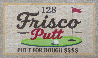Custom Golf-Themed Business Sign Mosaic Tile - Personalized Address/Logo Floor Mosaic Inlay
