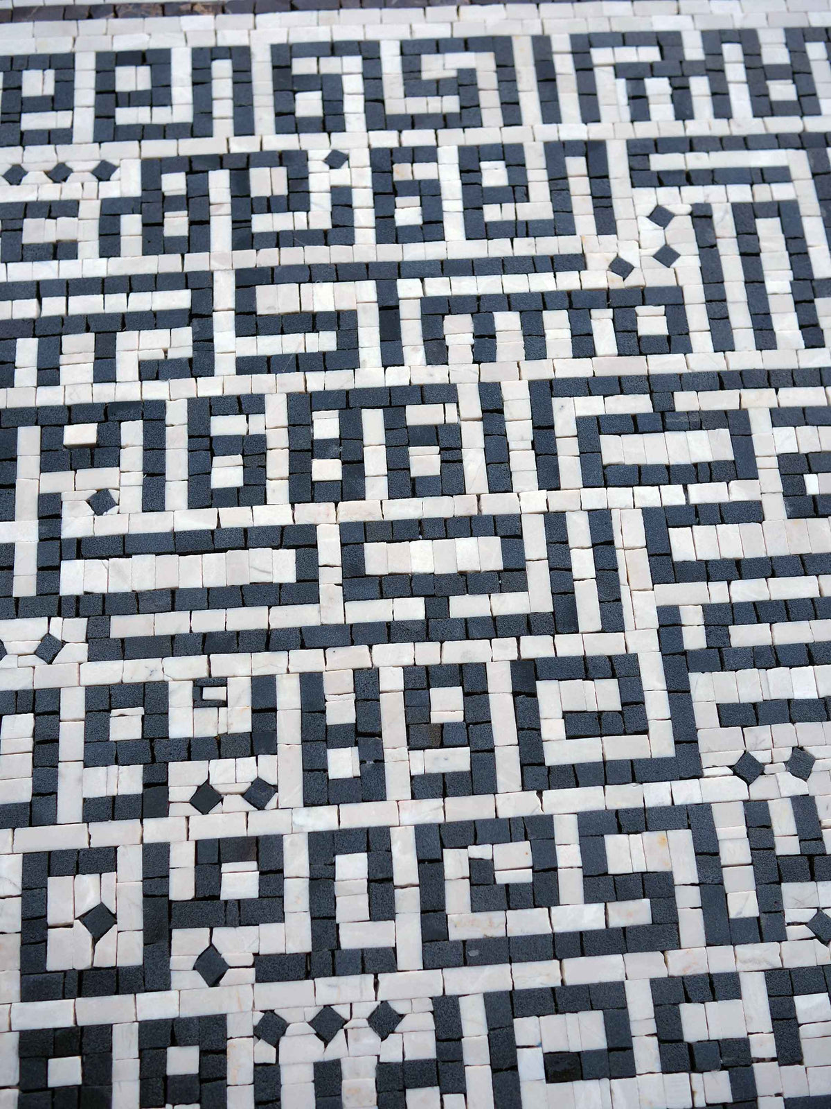 Kufic Calligraphy Panel – Islamic Marble Mosaic Wall Art - Mesh Backing