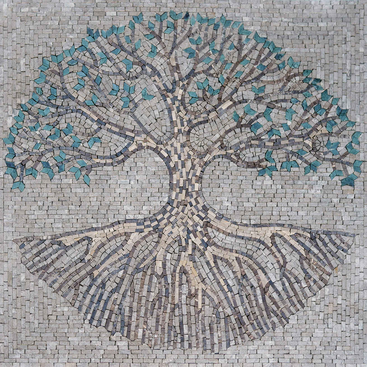 Tree of Life Mosaic – Nature Marble Wall Art - Mesh Backing