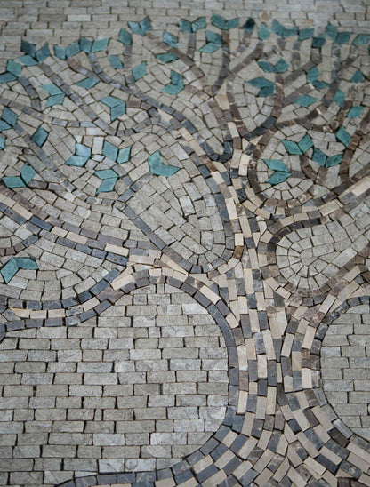 Tree of Life Mosaic – Nature Marble Wall Art - Mesh Backing