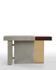 Table basse industrielle contemporaine en béton et acrylique