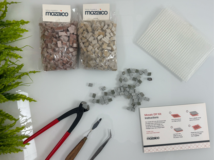 Geometric Starburst Pattern - Tree Of Life Mosaic Rosace Decorative Tile - Mesh Backing