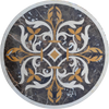 Aurum - Medalhão de Mosaico de Mármore Jato de Água