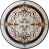 Medallón de mosaico de piso de baldosas