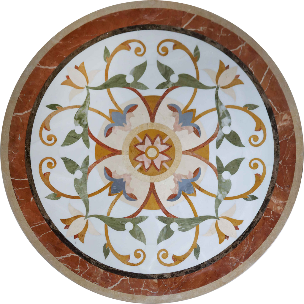 Medallón de mosaico de lujo - Chorro de agua