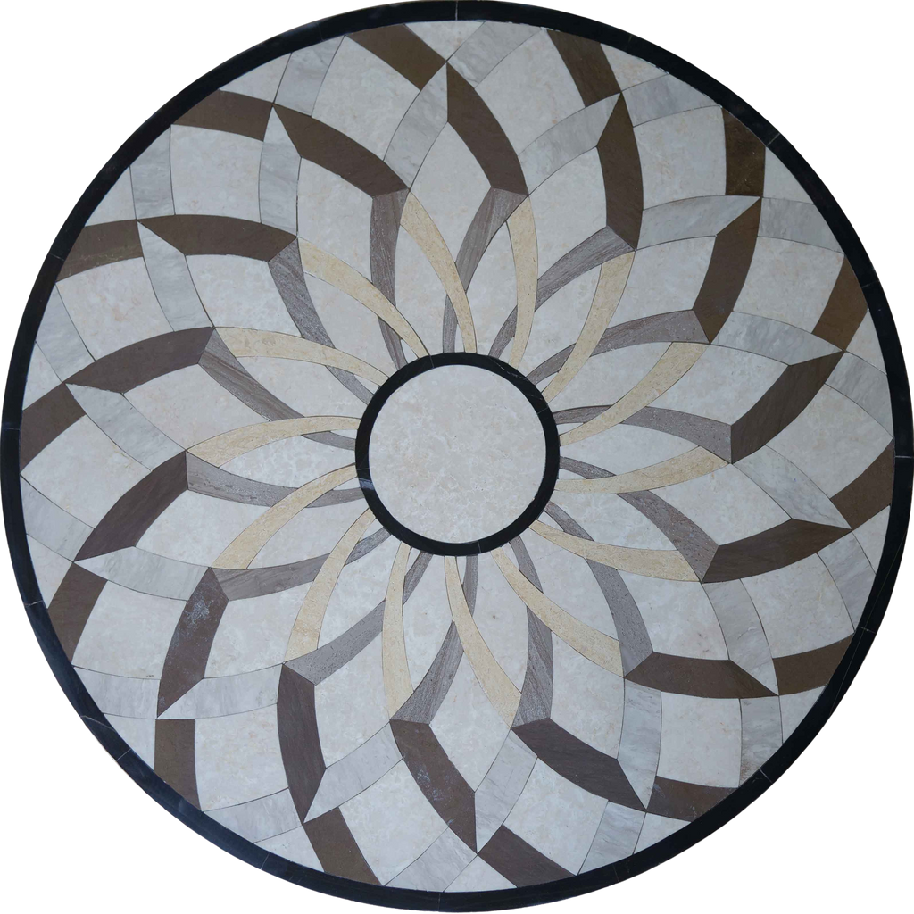 Mosaic Flower Design - Medaglione a mosaico