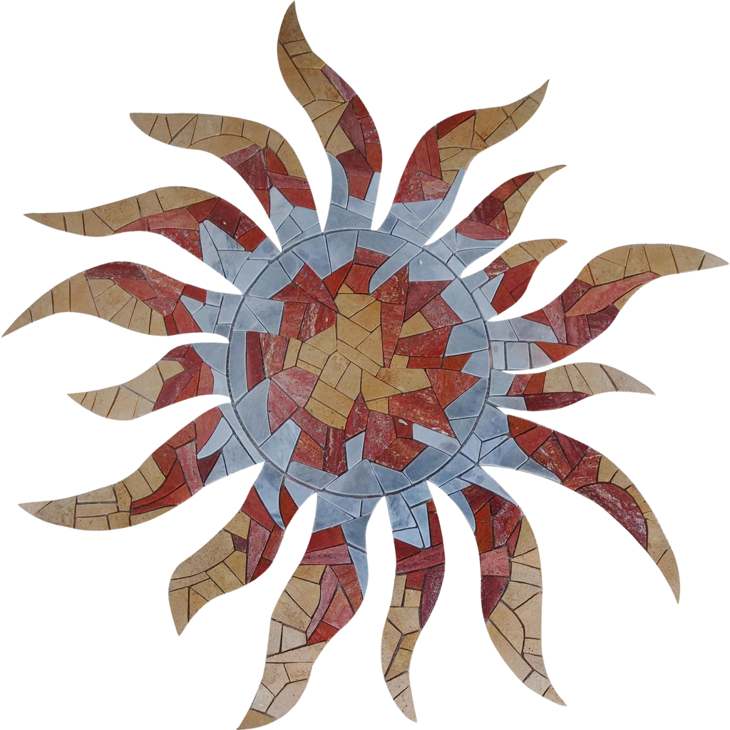 Celestial Mosaic - Abstract Sun