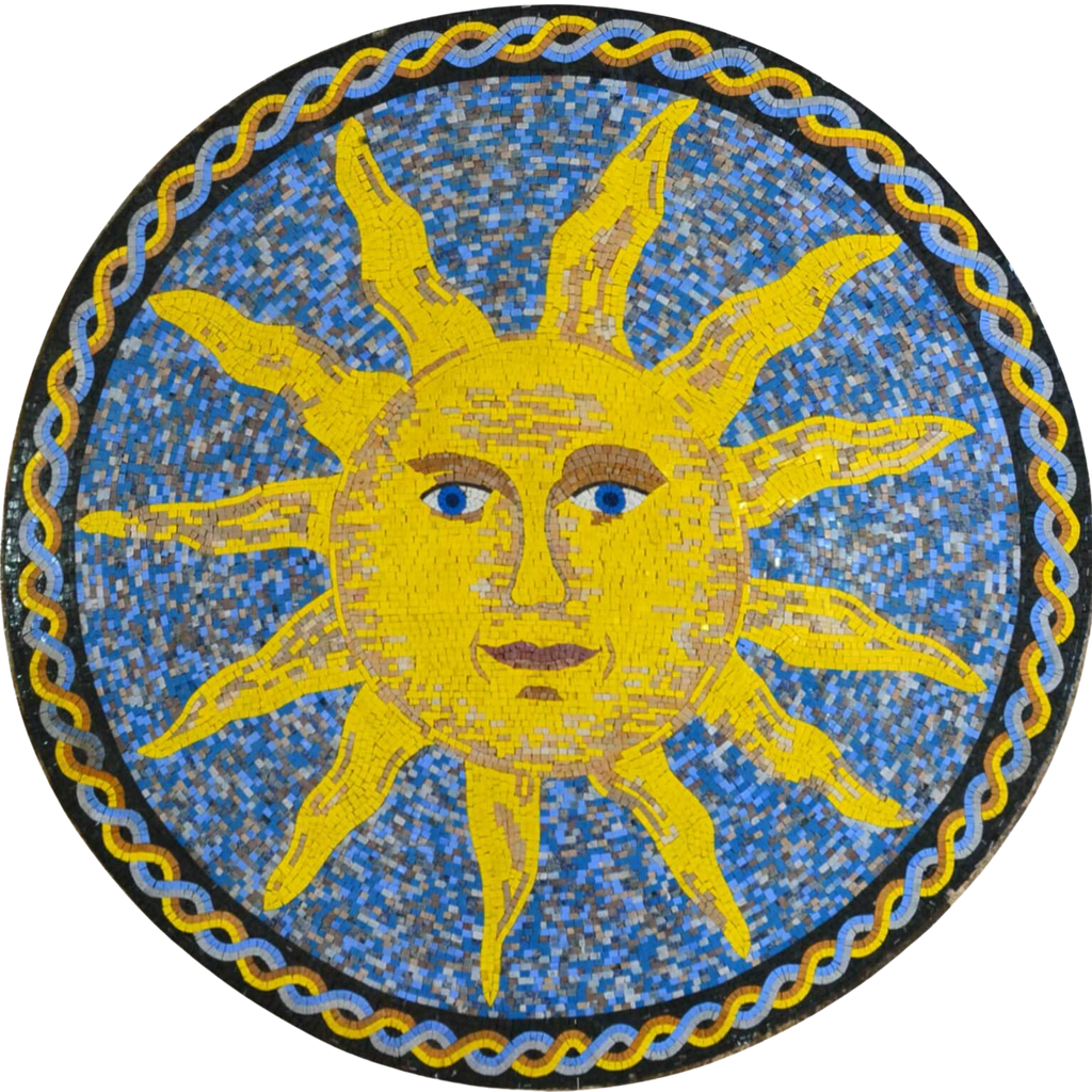 Mosaïque Céleste - Le Soleil Aux Yeux Bleus
